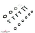 HSKE10CLSET BMW E10 1502-2002TII -  Rear bumper set, chrome - Long sidebumpers, with EU license plate lamp holes