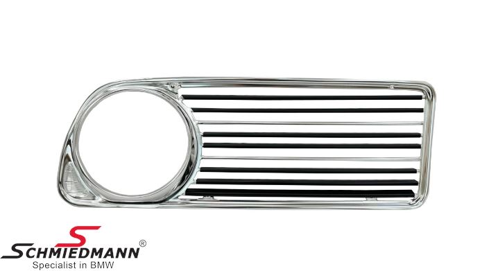 Aluminum front, side grille - right side