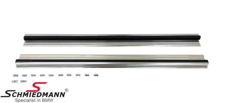 Door sill plate set - Aluminum with rubber