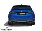 S-BM-T-30H 宝马 G20 LCI -  Akrapovic sport rear silencer, Slip-On Line (Titanium) - with carbon tailpipes