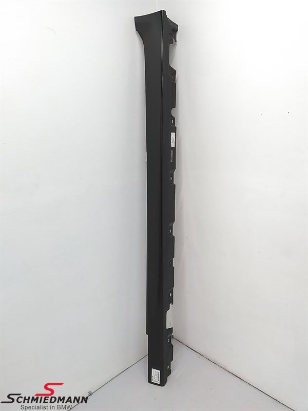 Door sill trim panel left Black Sapphire Metallic 475