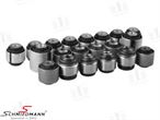 TED63813  Rubber mounting complete set, lower control rod bushings, rear