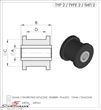 TED37059 BMW E24 -  Shock absorber rear bush, polyurethane