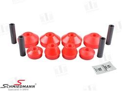 Bush set for control arms, front and rear, polyurethane, complete set