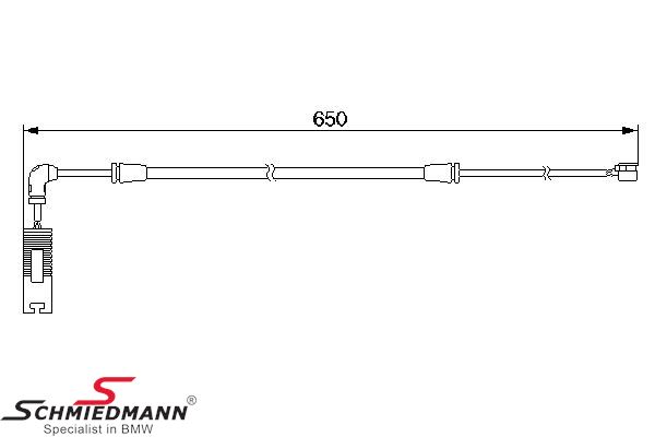 Brake wear sensor front