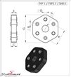 26117573276TG 26117573276 26 11 7 573 276 7573276  Universal joint, with bolts, 105/10mm