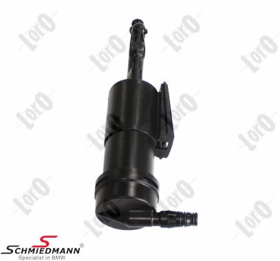 Washer nozzle for headlight cleaning system, right side