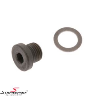 Drain plug with gasket - M10X1.0MM