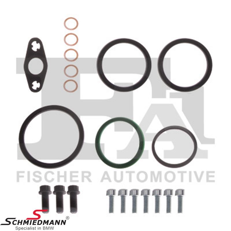Gasket set with bolts, for turbocharger 