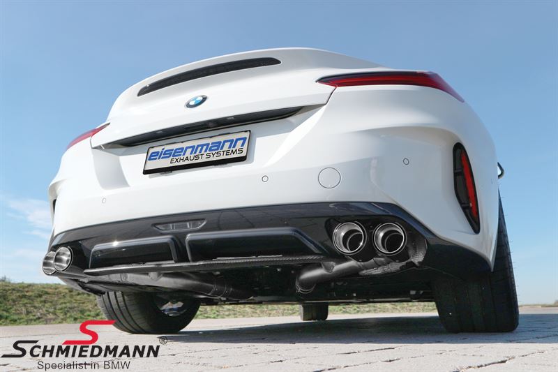 Eisenmann 4-pipe sports muffler - 4X90mm, with chrome tailpipes