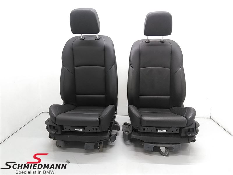 Sports Seats black leather  "Dakota"/schwarz set 2pcs