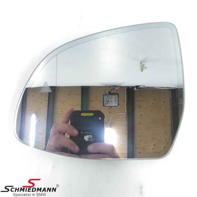 Side-view mirror glass wide-angle and heated L.-side (For models with Driving assistant S5ASA/S5AUA)