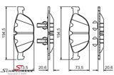 34112284065BO 34112284065 34 11 2 284 065 2284065 BMW E64 -  Brakepads front