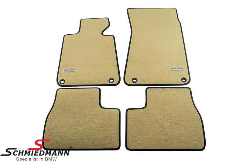 Floormats front/rear original Schmiedmann -Exclusive- beige, extra thick quality