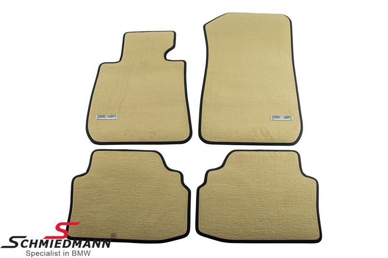 Floormats front/rear original Schmiedmann -Exclusive- beige, extra thick quality