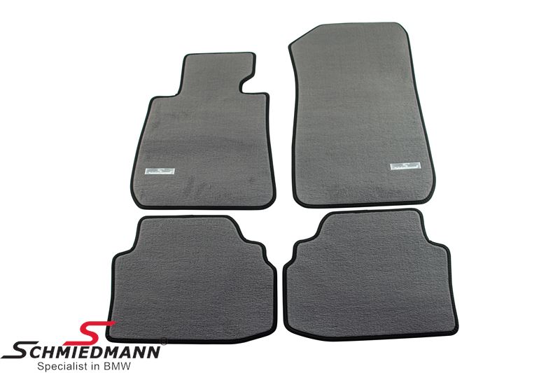 Floormats front/rear original Schmiedmann -Exclusive- grey, extra thick quality