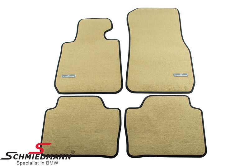 Floormats front/rear original Schmiedmann -Exclusive- beige, extra thick quality