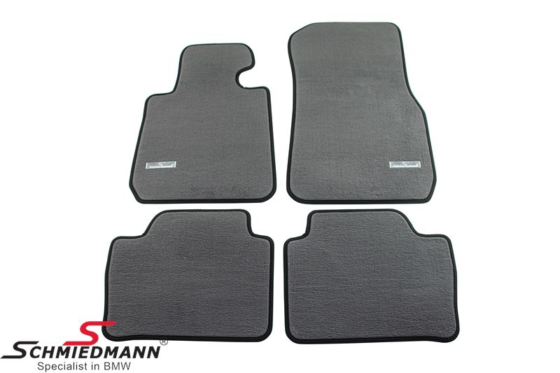 Floormats front/rear original Schmiedmann -Exclusive- grey, extra thick quality