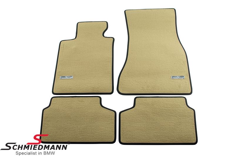 Floormats front/rear original Schmiedmann -Exclusive- beige, extra thick quality