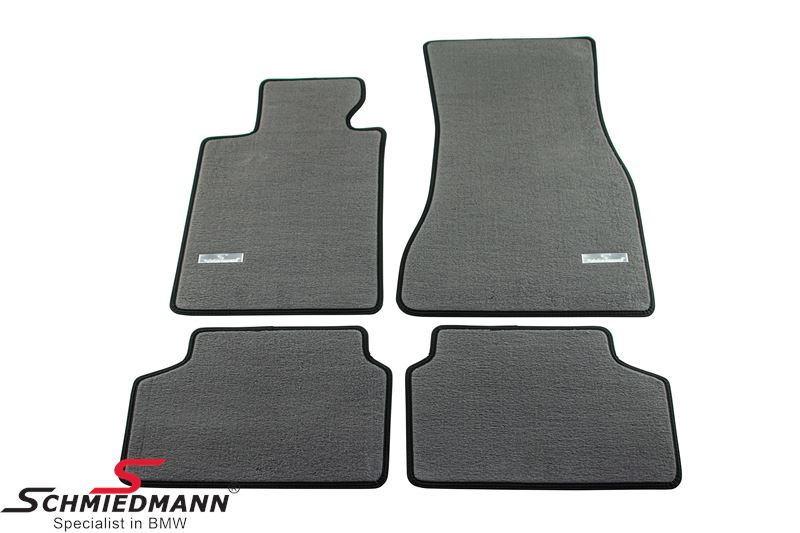 Floormats front/rear original Schmiedmann -Exclusive- grey, extra thick quality