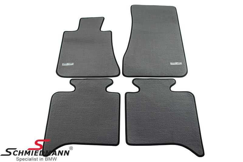 Floormats front/rear original Schmiedmann -Exclusive- grey, extra thick quality