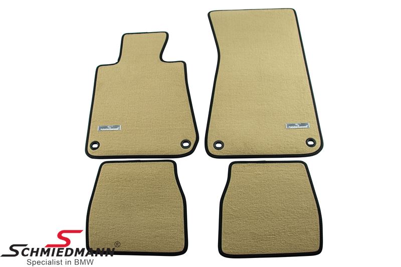 Floormats front/rear original Schmiedmann -Exclusive- beige, extra thick quality