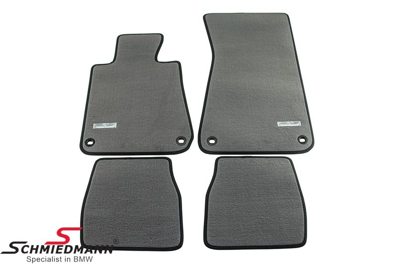 Floormats front/rear original Schmiedmann -Exclusive- grey, extra thick quality