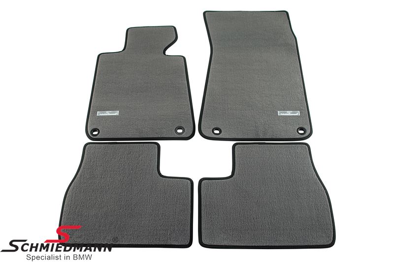 Floormats front/rear original Schmiedmann -Exclusive- grey, extra thick quality