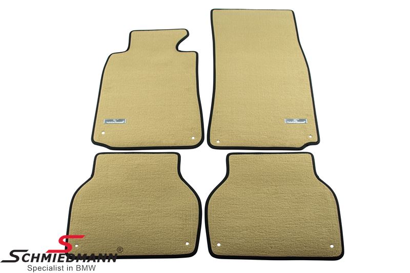 Floormats front/rear original Schmiedmann -Exclusive- beige, extra thick quality