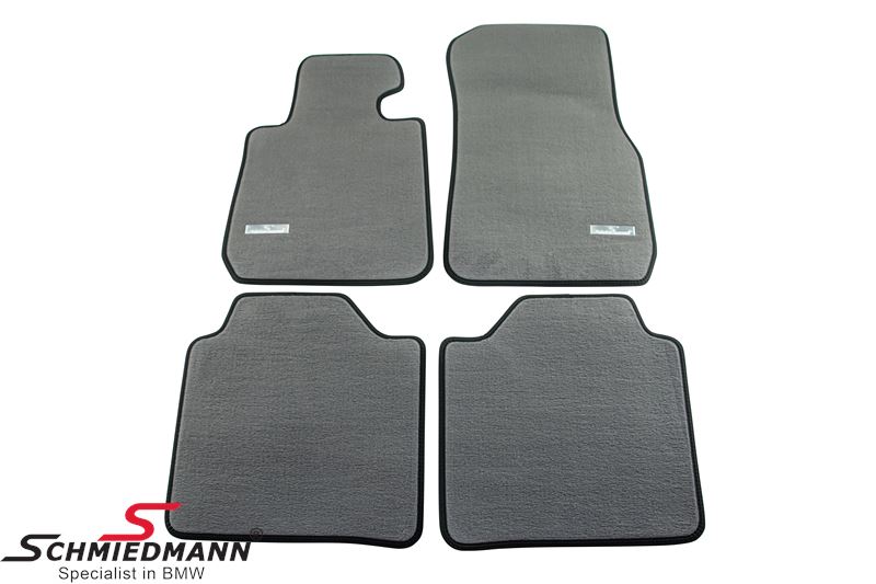 Floormats front/rear original Schmiedmann -Exclusive- grey, extra thick quality