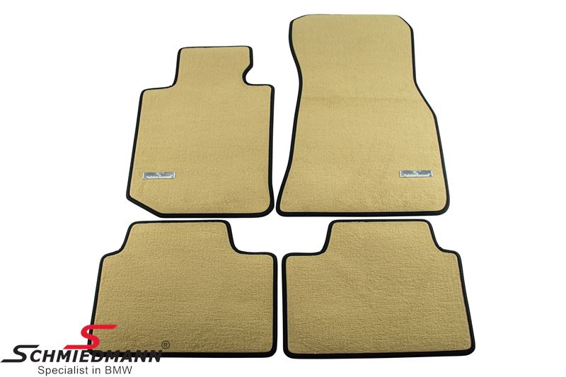 Floormats front/rear original Schmiedmann -Exclusive- beige, extra thick quality