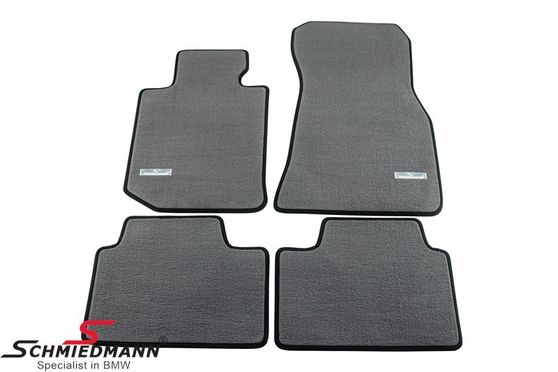 Floormats front/rear original Schmiedmann -Exclusive- grey, extra thick quality