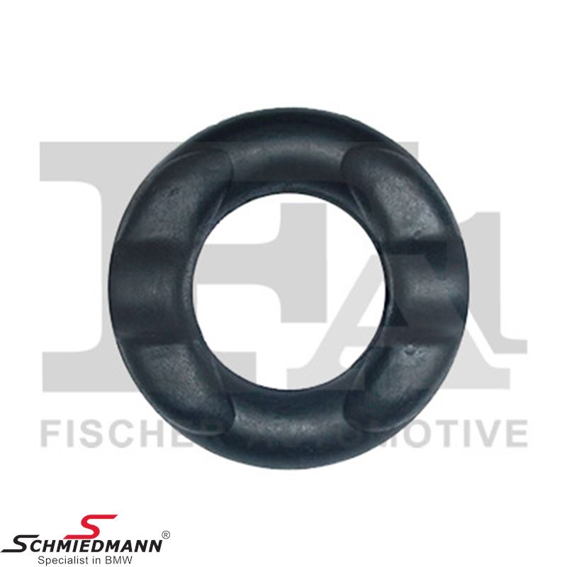 Rubber mounting for rear silencer