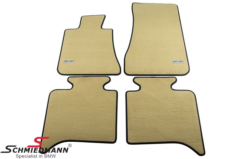 Floormats front/rear original Schmiedmann -Exclusive- beige, extra thick quality