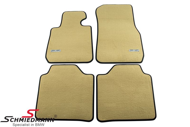 Floormats front/rear original Schmiedmann -Exclusive- beige, extra thick quality