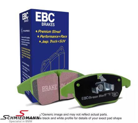 Racing brake pads - front, EBC Greenstuff - 2000 Series