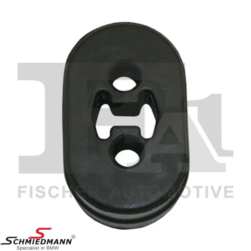 Rubber mounting for rear silencer