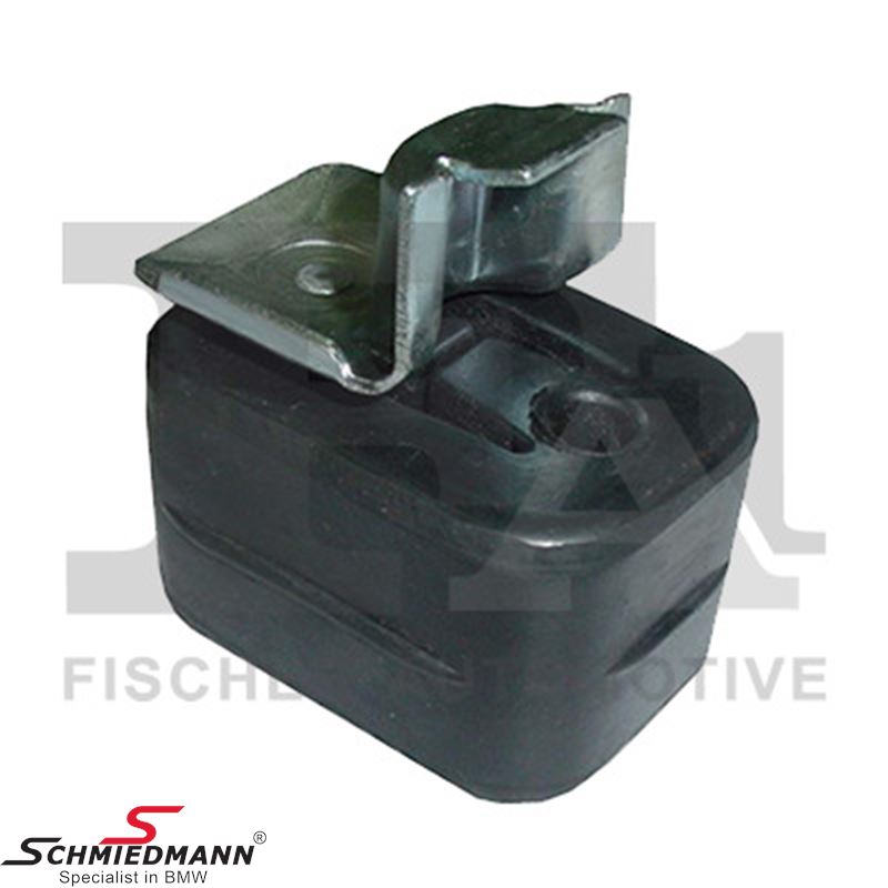 Rubber mounting for rear silencer