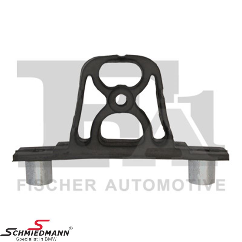 Metal rubber mount for rear silencer