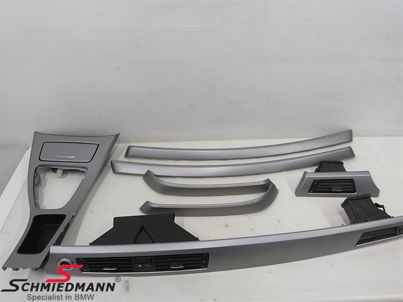 Interior moulding set "Titanium matt" for doors/center console and dashboard