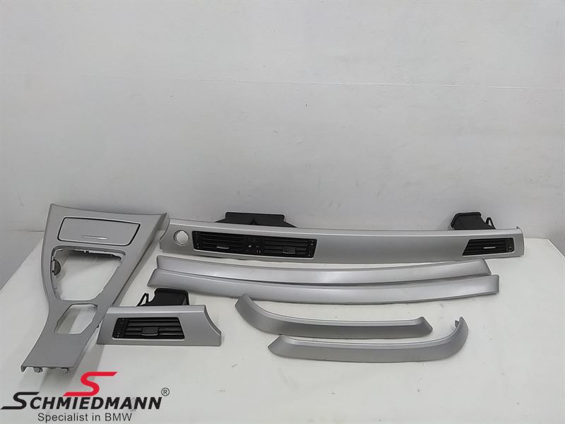 Interior moulding set "Satinsilber" for doors/center console and dashboard