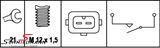 23147524811H 23147524811 23 14 7 524 811 7524811 宝马 F06 GC LCI -  Reversing light switch M12X1,5