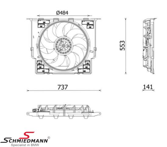 Fan housing with fan