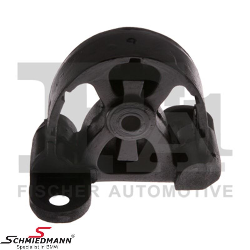 Metal rubber mount for rear silencer