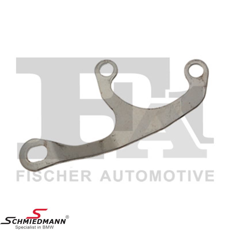 Metal plate for exhaust mounting, center pipes