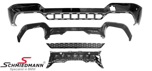 Rear diffuser - Motorsport II- Gloss black