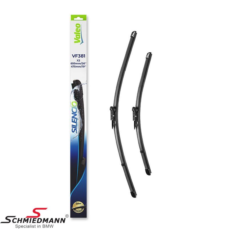 Wiper blade set, front