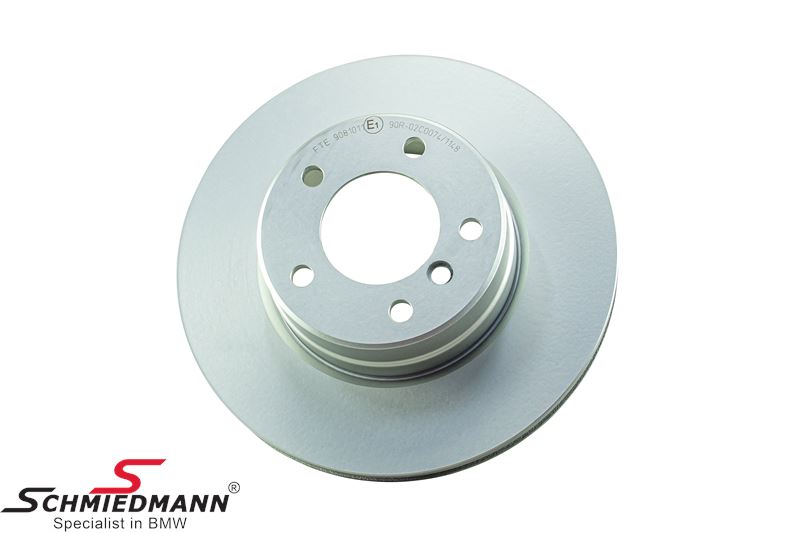 Brake disc front 310X24mm - ventilated with coating