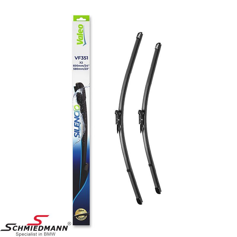 Wiper blade set, front