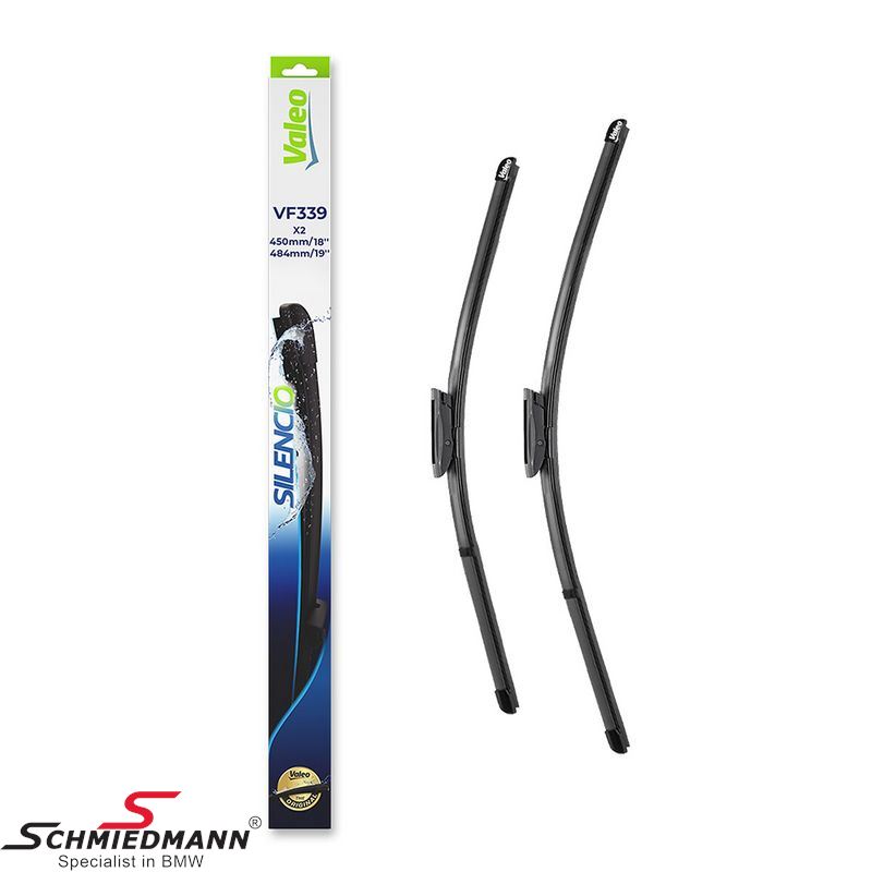 Wiper blade set, front